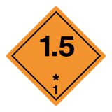 Zsona Dekor ADR-bárca 1.-osztály, Robbanóanyagok-és-tárgyak, 1.5-alosztály Öntapadós matrica 100x100 mm