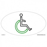 Zsona Dekor Akadálymentes wc színes piktogrammal öntapadós matrica 120x65 mm ovál