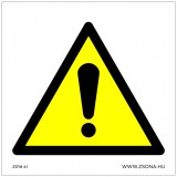Zsona Dekor Általános veszély! Műanyag tábla 100x100 mm