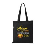 Zsona Dekor Anya vagyok mindenhez is értek - Bevásárló táska fekete