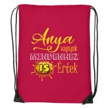 Zsona Dekor Anya vagyok mindenhez is értek - Sport táska piros
