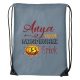 Zsona Dekor Anya vagyok mindenhez is értek - Sport táska szürke