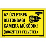 Zsona Dekor Az üzletben biztonsági kamera működik! Öntapadós matrica 160x250 mm