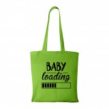 Zsona Dekor Baby loading - Bevásárló táska zöld v1