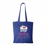 Zsona Dekor Baby loading lány - Bevásárló táska kék