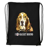Zsona Dekor Basset hound - Sport táska fekete
