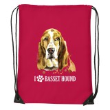 Zsona Dekor Basset hound - Sport táska piros