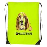 Zsona Dekor Basset hound - Sport táska sárga