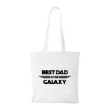 Zsona Dekor Best dad in the galaxy - Bevásárló táska fehér