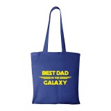 Zsona Dekor Best dad in the galaxy - Bevásárló táska kék