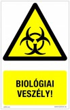 Zsona Dekor Biológiai veszély! Alumínium tábla 160x250 mm