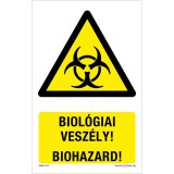 Zsona Dekor Biológiai veszély! Műanyag tábla 320x500 mm