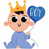 Zsona Dekor Boy baby - Bevásárló táska fekete