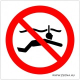 Zsona Dekor Búvárkodni tilos! Műanyag tábla 150x150 mm
