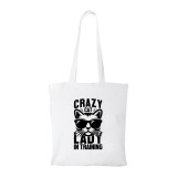 Zsona Dekor Crazy cat - Bevásárló táska fehér
