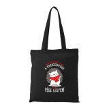 Zsona Dekor Csak egy dolgot várok a karácsonyban V2 - Bevásárló táska fekete