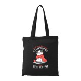 Zsona Dekor Csak egy dolgot várok a karácsonyban V4 - Bevásárló táska fekete