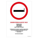 Zsona Dekor Dohányzásra kijelölt hely! Öntapadós matrica A4 méretben