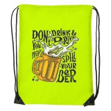 Zsona Dekor Dont drink and drive - Sport táska sárga