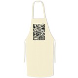 Zsona Dekor Eat sleep fish repeat - Bézs kötény