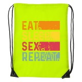 Zsona Dekor Eat sleep sex repeat - Sport táska sárga