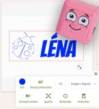 Zsona Dekor Egyedileg tervezhető Ovis TEXTIL bélyegző Rózsaszín házzal