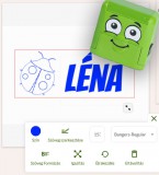 Zsona Dekor Egyedileg tervezhető Ovis TEXTIL bélyegző Zöld házzal