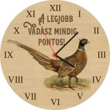 Zsona Dekor Fából készült falióra - A legjobb vadász mindig pontos 25 cm