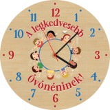 Zsona Dekor Fából készült falióra - A legkedvesebb óvónéninek 25 cm