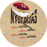 Zsona Dekor Fából készült falióra - Nyugdíjas 25 cm