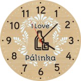 Zsona Dekor Fából készült falióra - Pálinka 25 cm