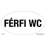 Zsona Dekor Férfi wc felírattal öntapadós matrica 120x65 mm ovál