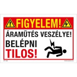 Zsona Dekor Figyelem! Áramütés veszélye! Öntapadós matrica 160x250 mm