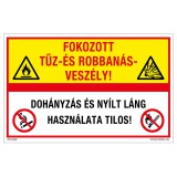 Zsona Dekor Fokozott tűz-és robbanásveszély! Dohányzás és nyílt láng használata tilos! Alumínium tábla 160x250 mm