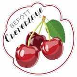 Zsona Dekor Formavágott befőtt cimke CSERESZNYE öntapadós műanyag alapú 5 db/csomag