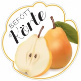 Zsona Dekor Formavágott befőtt cimke KÖRTE öntapadós műanyag alapú 5 db/csomag