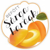 Zsona Dekor Formavágott befőtt cimke SÁRGABARACK öntapadós műanyag alapú 5 db/csomag