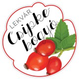 Zsona Dekor Formavágott lekvár cimke CSIPKEBOGYÓ öntapadós műanyag alapú 5 db/csomag