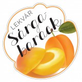 Zsona Dekor Formavágott lekvár cimke SÁRGABARACK öntapadós műanyag alapú 5 db/csomag