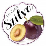 Zsona Dekor Formavágott lekvár cimke SZILVA öntapadós műanyag alapú 5 db/csomag