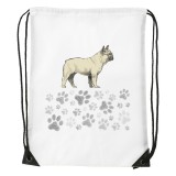 Zsona Dekor Francia bulldog - Sport táska fehér