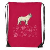 Zsona Dekor Francia bulldog - Sport táska piros