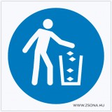 Zsona Dekor Használja a szemetest! Műanyag tábla 100x100 mm