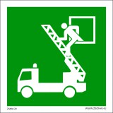 Zsona Dekor Homlokzati mentési pont épületen belüli jelzésre! Öntapadós matrica 100x100 mm