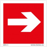 Zsona Dekor Iránynyíl jobbra Utánvilágító műanyag tábla 150x150 mm