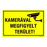 Zsona Dekor Kamerával megfigyelt terület! Öntapadós matrica 160x250 mm
