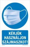 Zsona Dekor Kérjük használjon szájmaszkot! Öntapadós matrica 320x500 mm