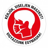 Zsona Dekor Kérjük viseljen maszkot! Öntapadós matrica 100x100 mm
