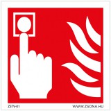 Zsona Dekor Kézi tűzjelző Utánvilágító öntapadós matrica 200x200 mm