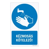 Zsona Dekor Kézmosás kötelező! Alumínium tábla 160x100 mm